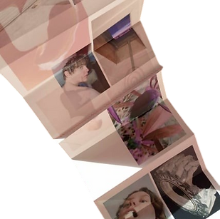 photography zine sewn together with a sewing machine