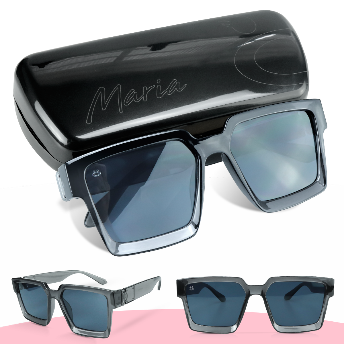 Óculos Maria "Quadrado fumê"