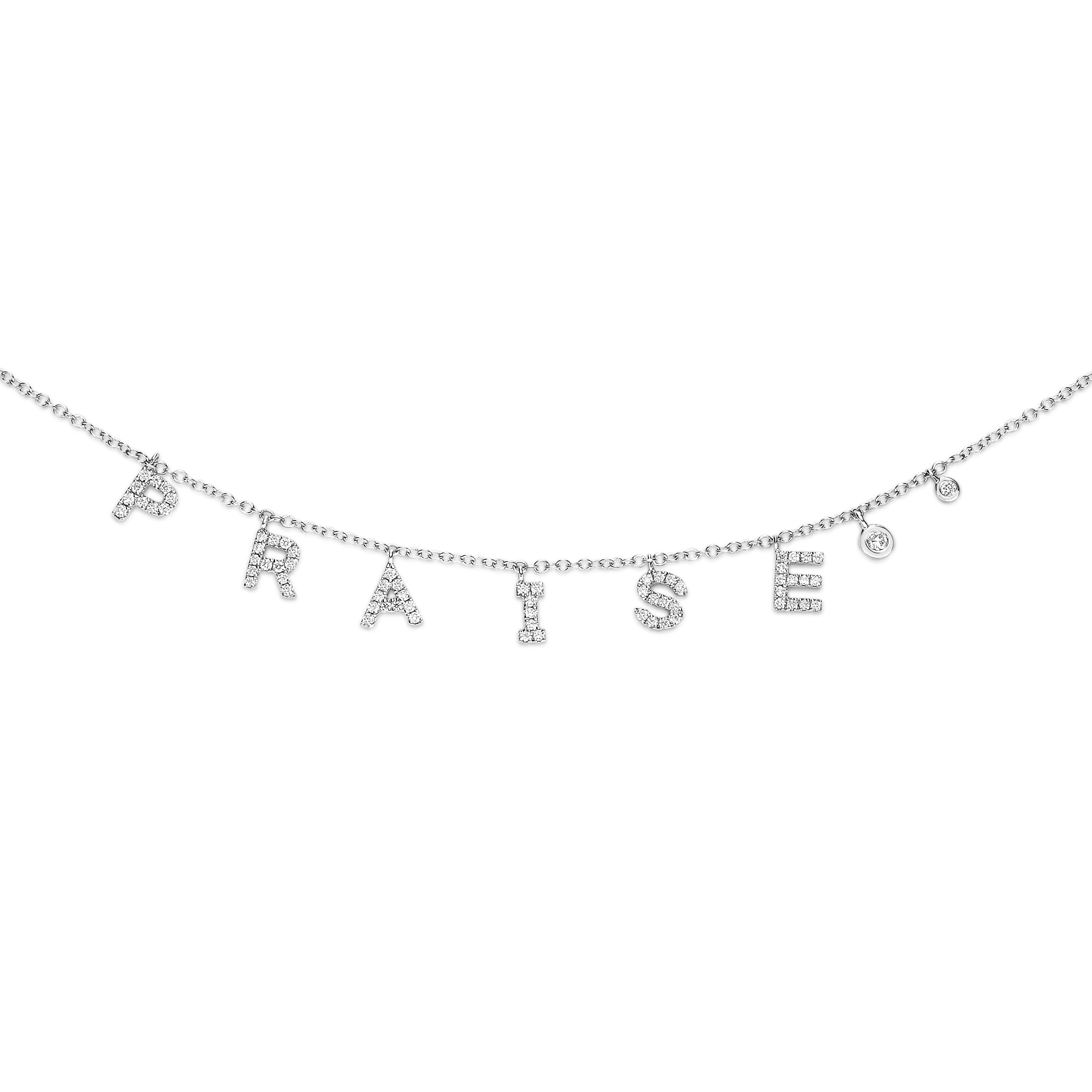 "PARISE"  18K White Gold Diamond Necklace