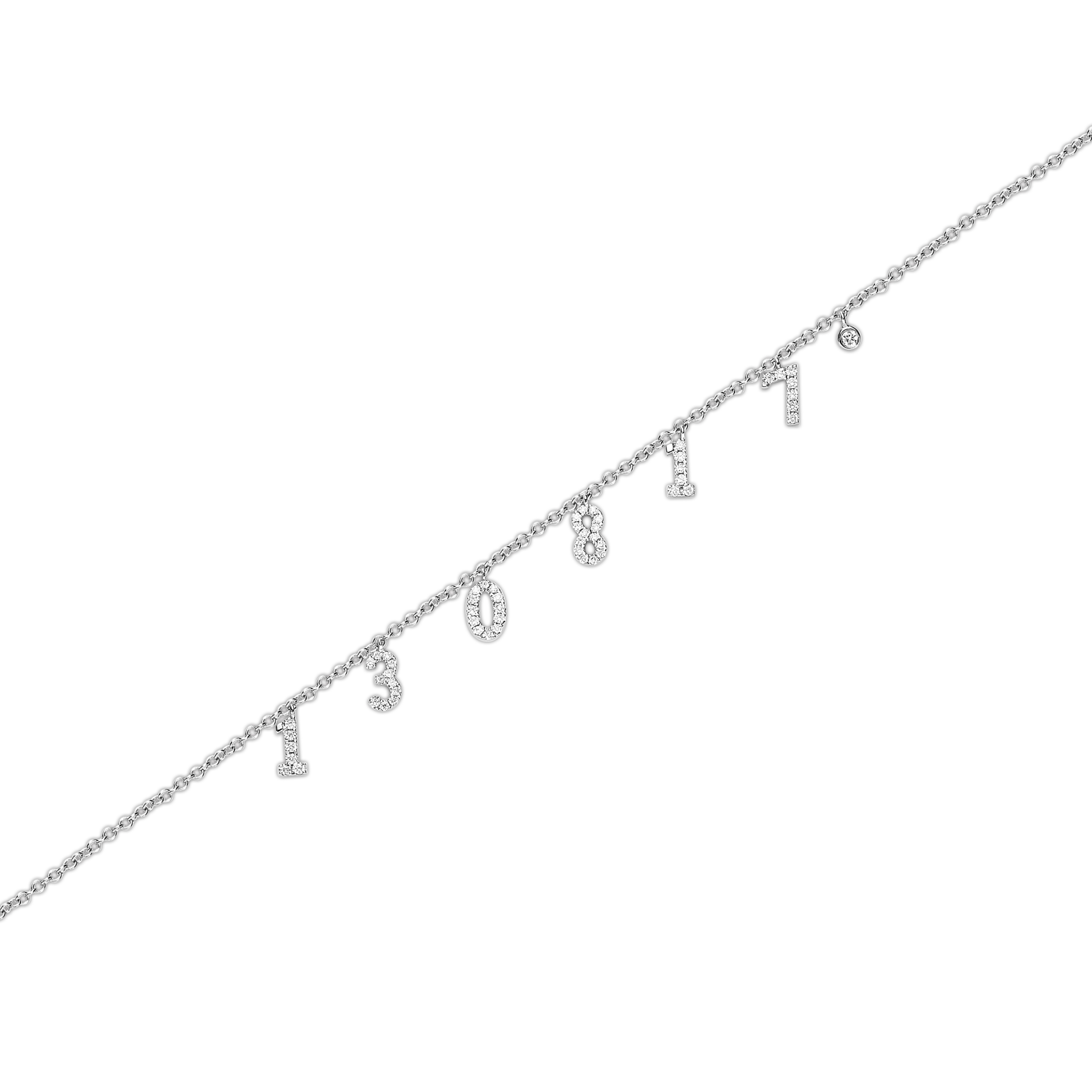 "130817"  18K White Gold Diamond Necklace
