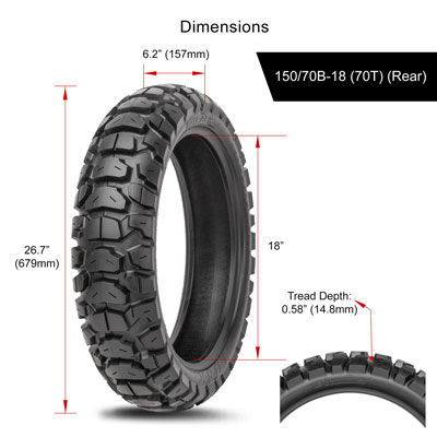 Thumbnail: Tusk 2Track Adventure Tire Rear