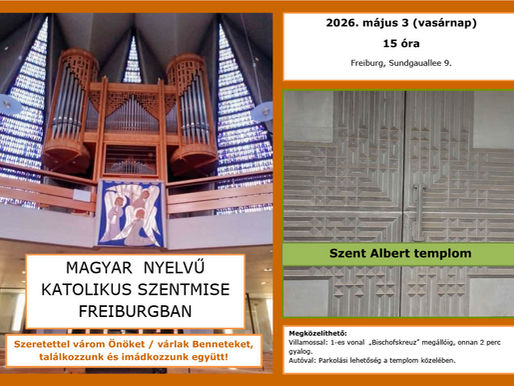 Magyar katolikus mise - május 3. 15:00