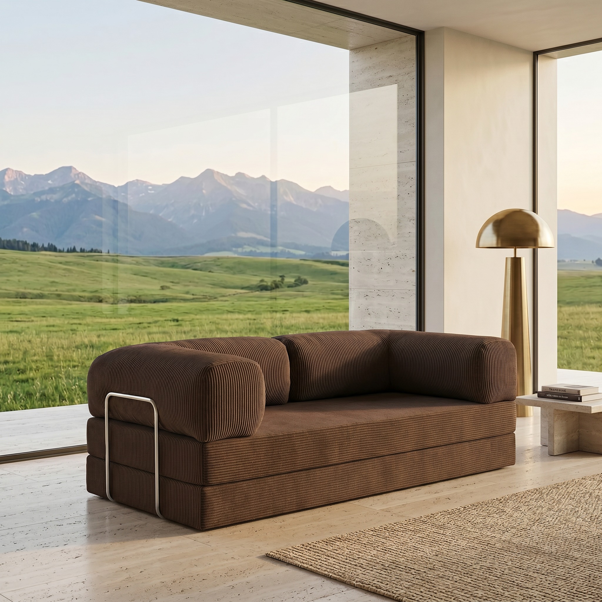 NESTİME 180X90 ComfortNest Fitilli Kadife Kanepe| Yatak Olabilen.