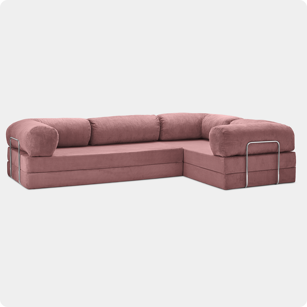 Thumbnail: Nestime® 300x200 cm Kapali Köşe Modüler Sünger Koltuk Takımı PEMBE