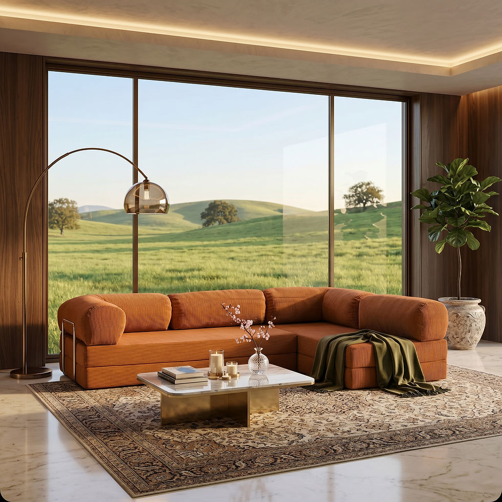 Thumbnail: Nestime® 300x200 cm Açık Köşe Modüler Sünger Koltuk Takımı TURUNC