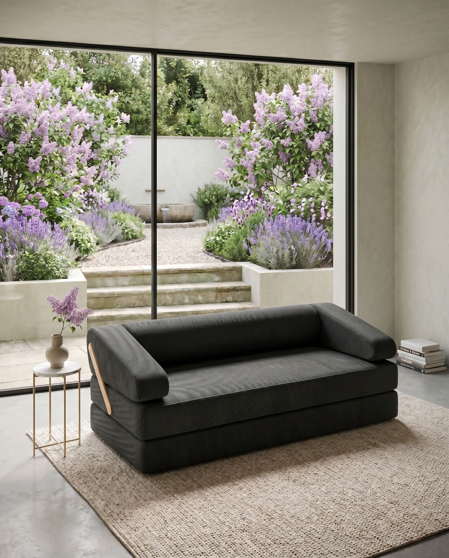 180x90 cm Yatak Olabilen Modüler Sünger Koltuk | Hareketli Sırt Dayamalı