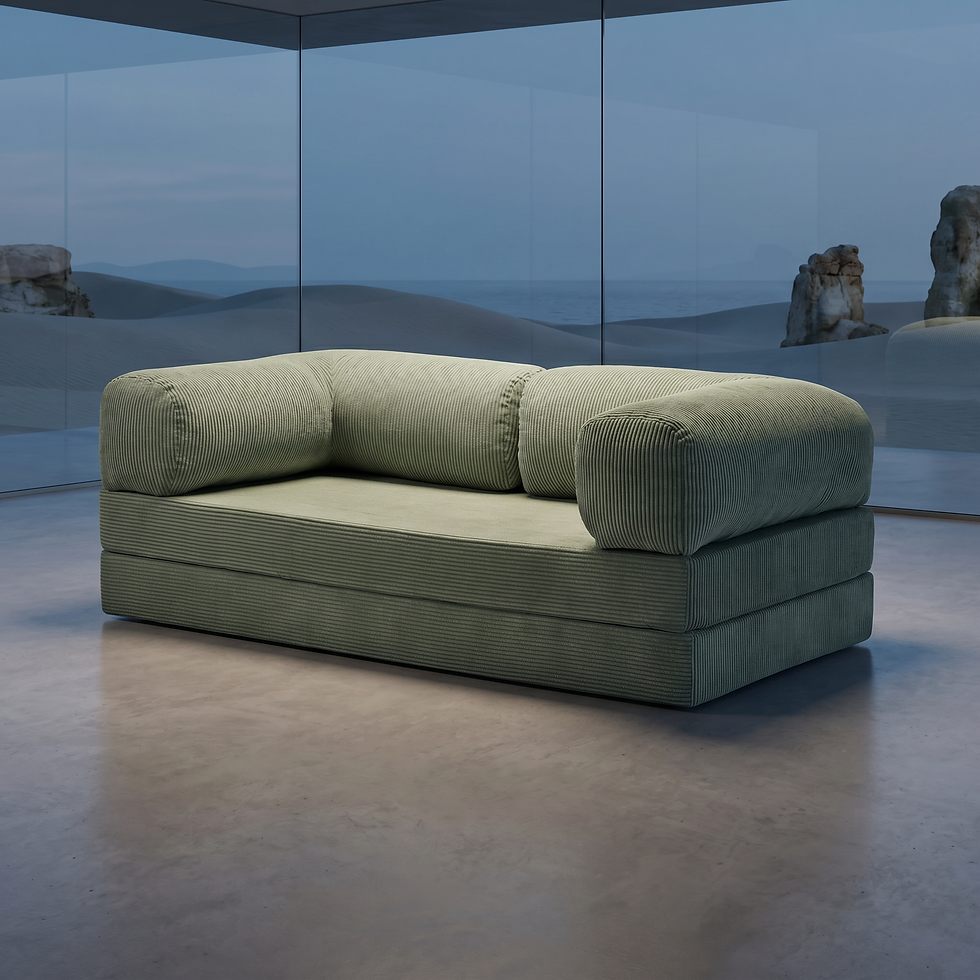 Thumbnail: NESTİME 160X80 ComfortNest Fitilli Kadife Kanepe| Yatak Olabilen.