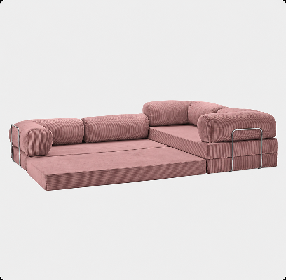Thumbnail: Nestime® 300x200 cm Kapali Köşe Modüler Sünger Koltuk Takımı PEMBE