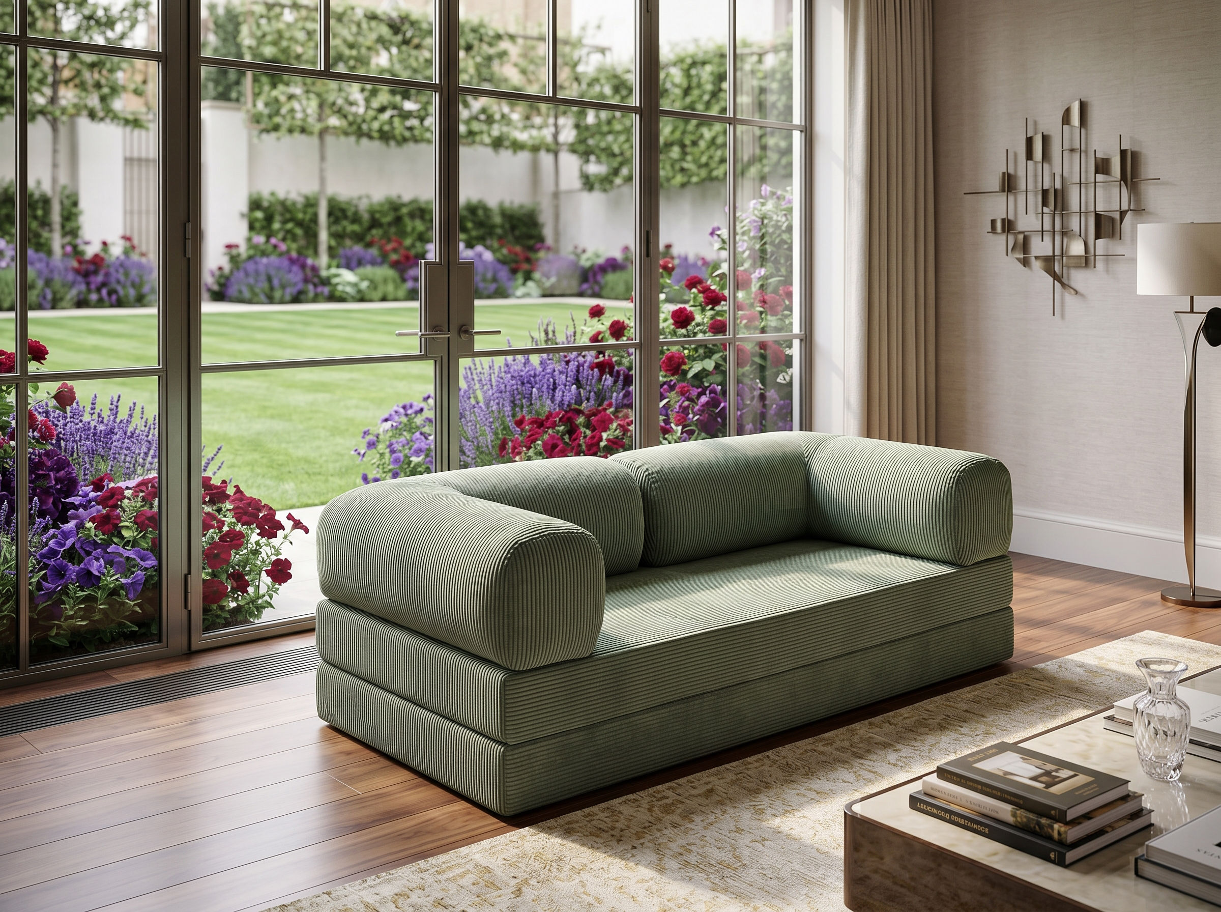 NESTİME 160X80 ComfortNest Fitilli Kadife Kanepe| Yatak Olabilen.
