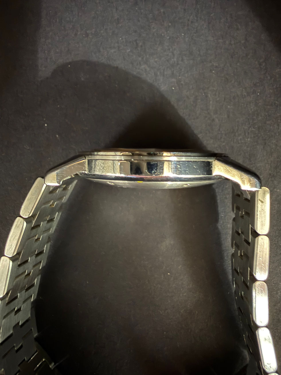 Thumbnail: Hermes Carrick White Roman Dial Gold Bezel on Two Tone Yellow Gold Bracelet