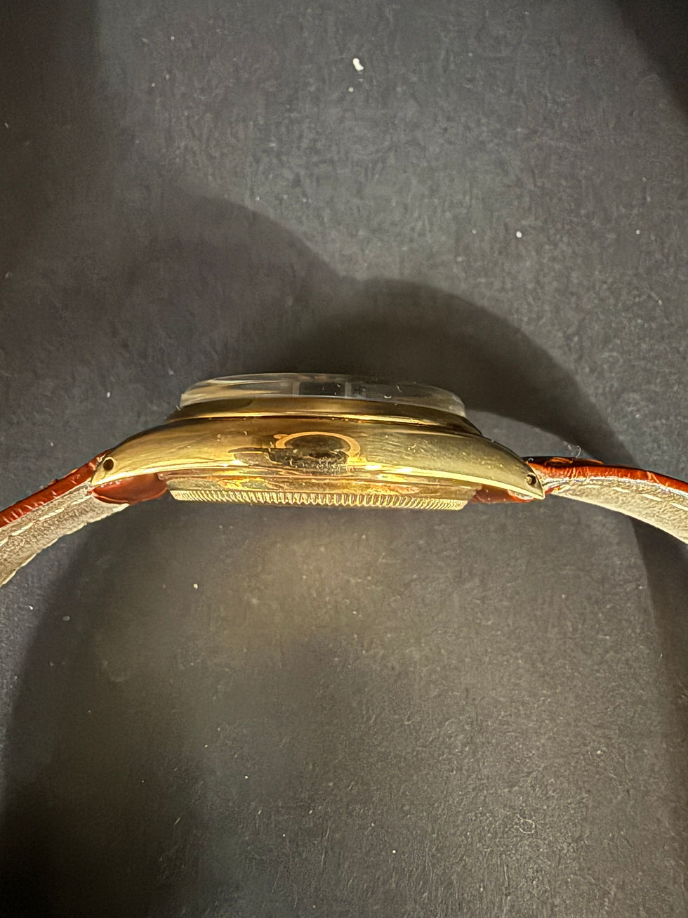 Thumbnail: Rolex Oyster Perpetual 14k yellow gold White patina dial Shark teeth 369 markers