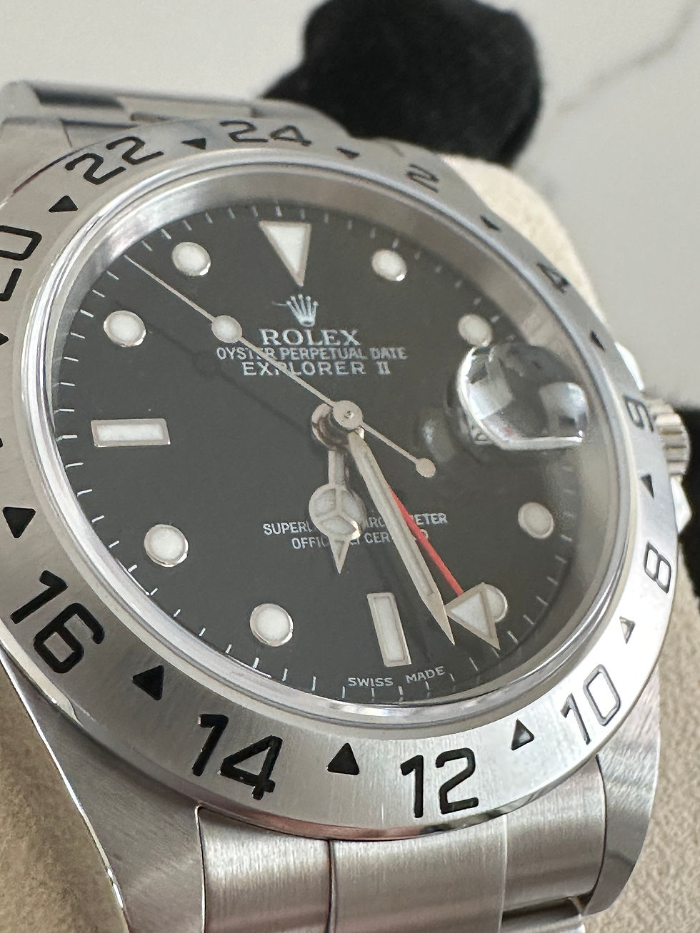 Thumbnail: Rolex Explorer II Black Dial on Oyster Bracelet