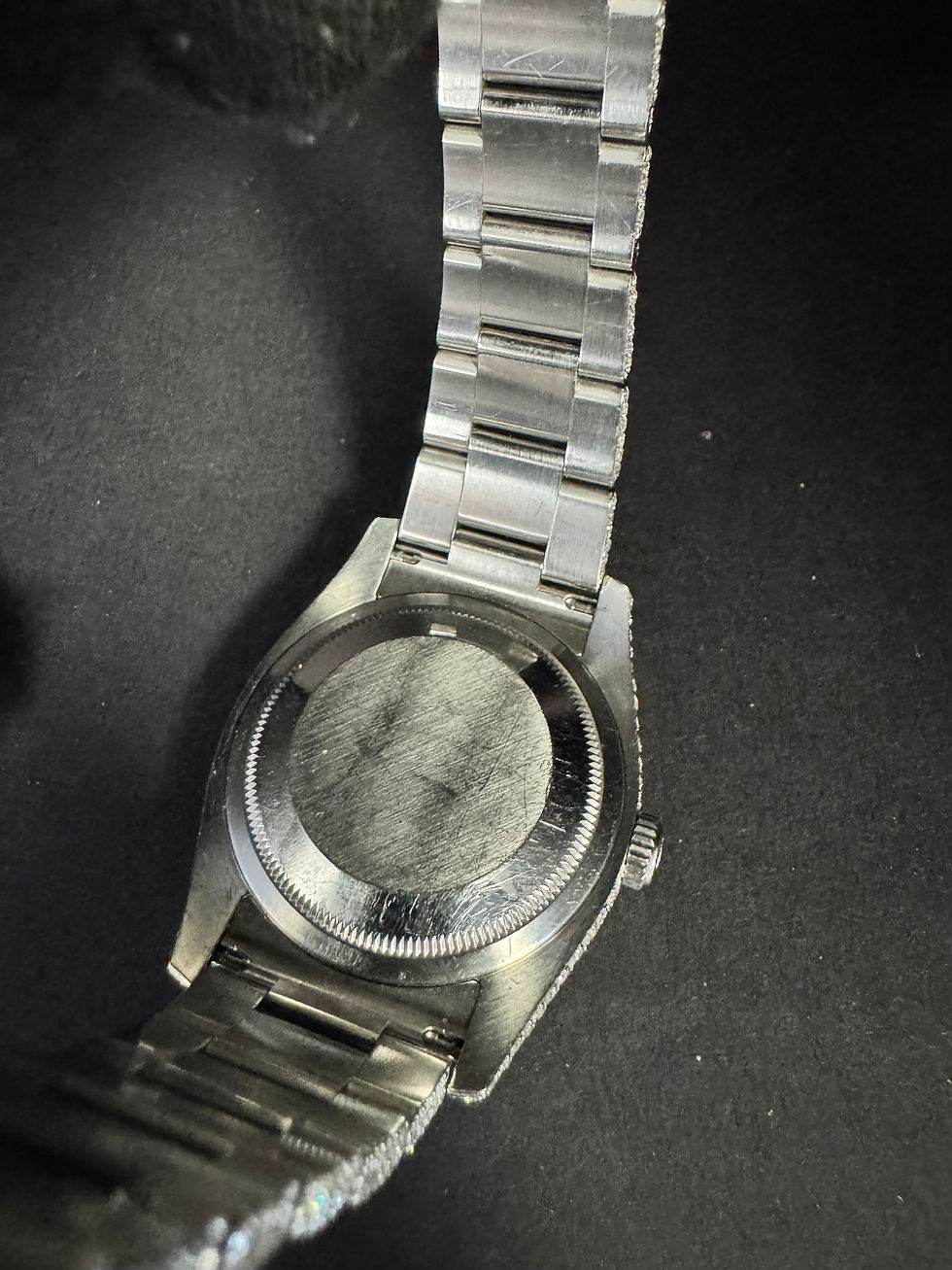 Thumbnail: Rolex Bussed Out Aftermarket Diamond Bezel Case and Bracelet Date Just