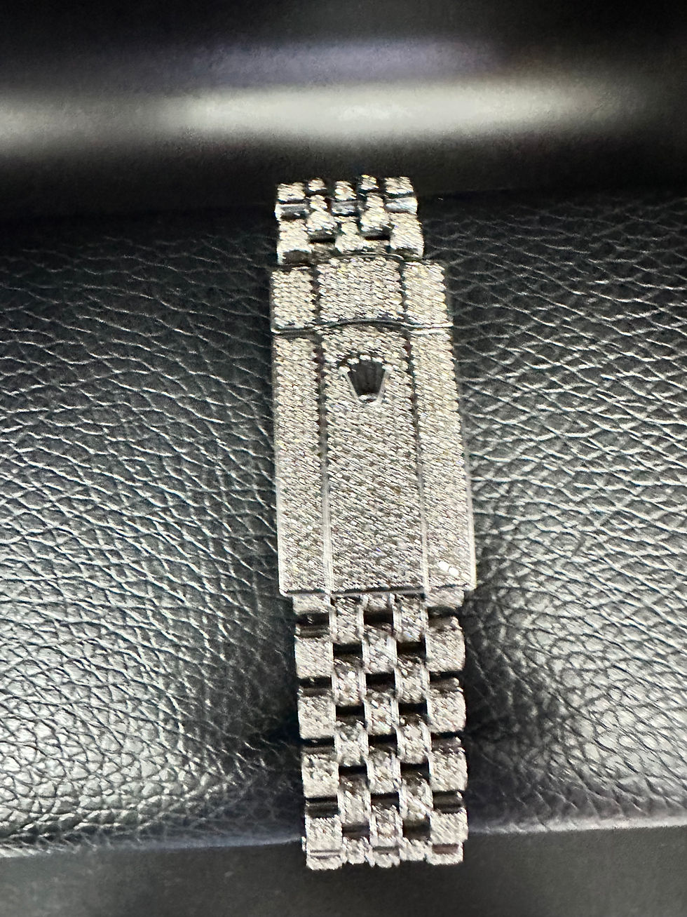 Thumbnail: Rolex Date Just Roman Diamond Pavet Dial Diamond Bezel on Diamond case on oyster