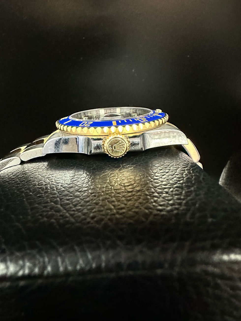 Thumbnail: Rolex Submariner Blue Dial Blue Bezel on Two Tone Oyster Bluesy