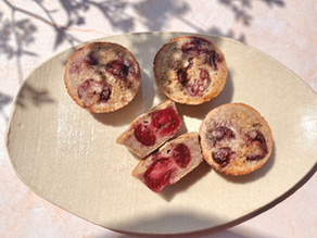 GÂTEAU CERISE AMANDE pour être en pleine forme les après midi d'été !