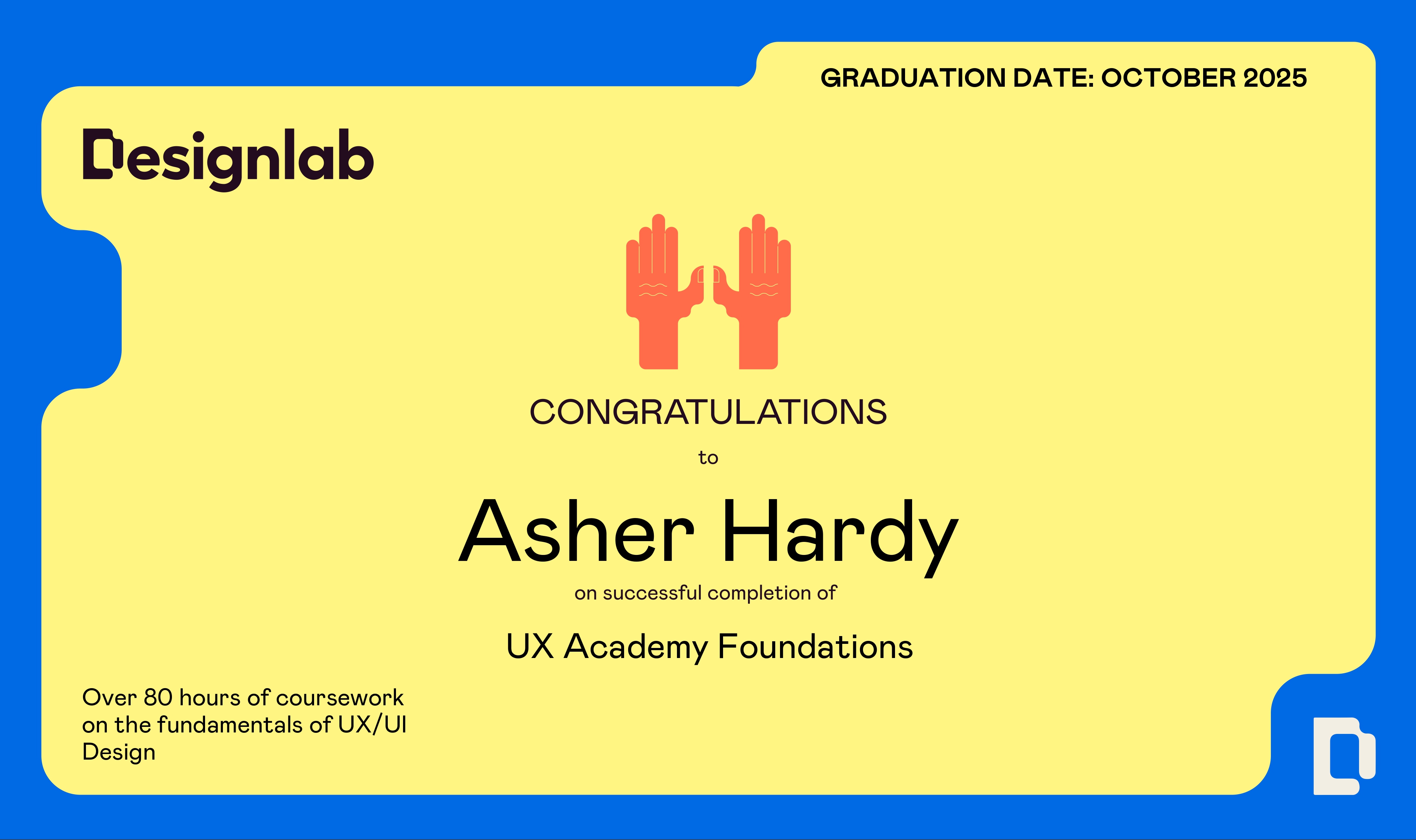 UX Academy Foundations Certificate