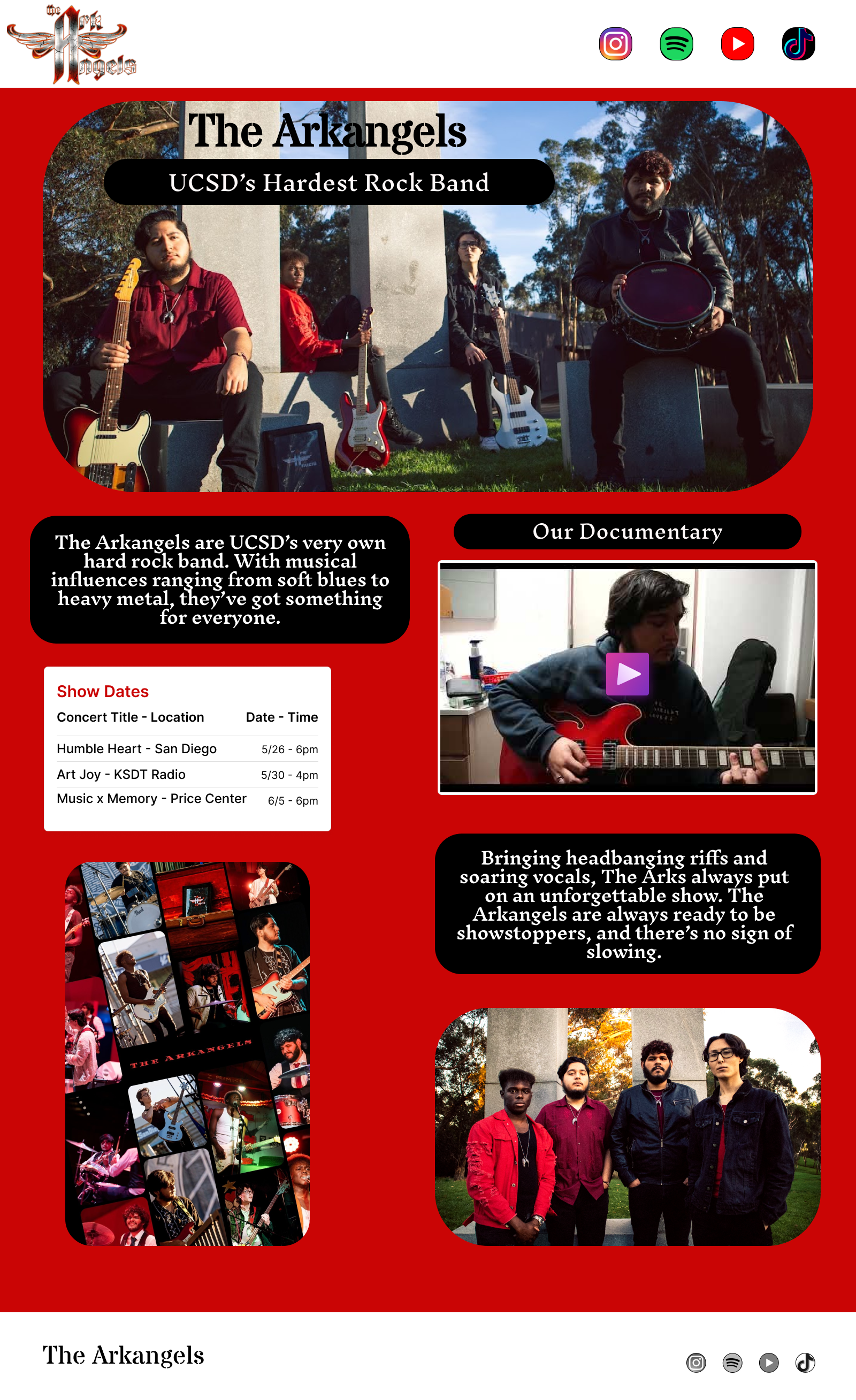 Arkangels website mockup