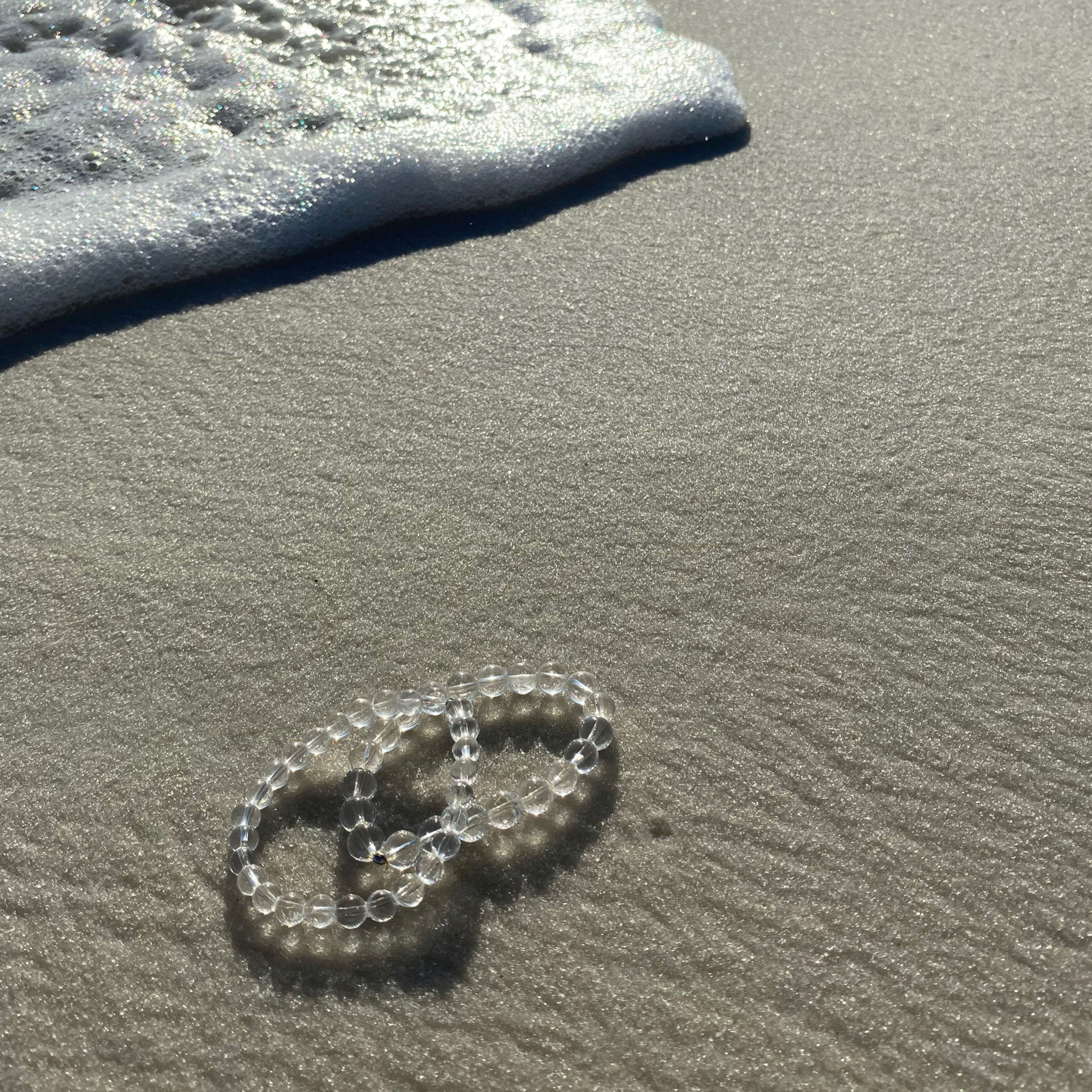 Small Bead Clear Quartz Crystal Bracelet