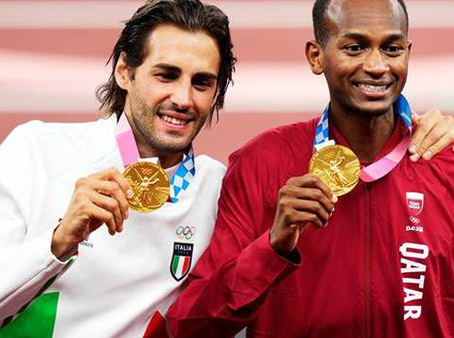 Juegos Olímpicos de Tokio: Atletas empatan y deciden compartir la medalla de oro.