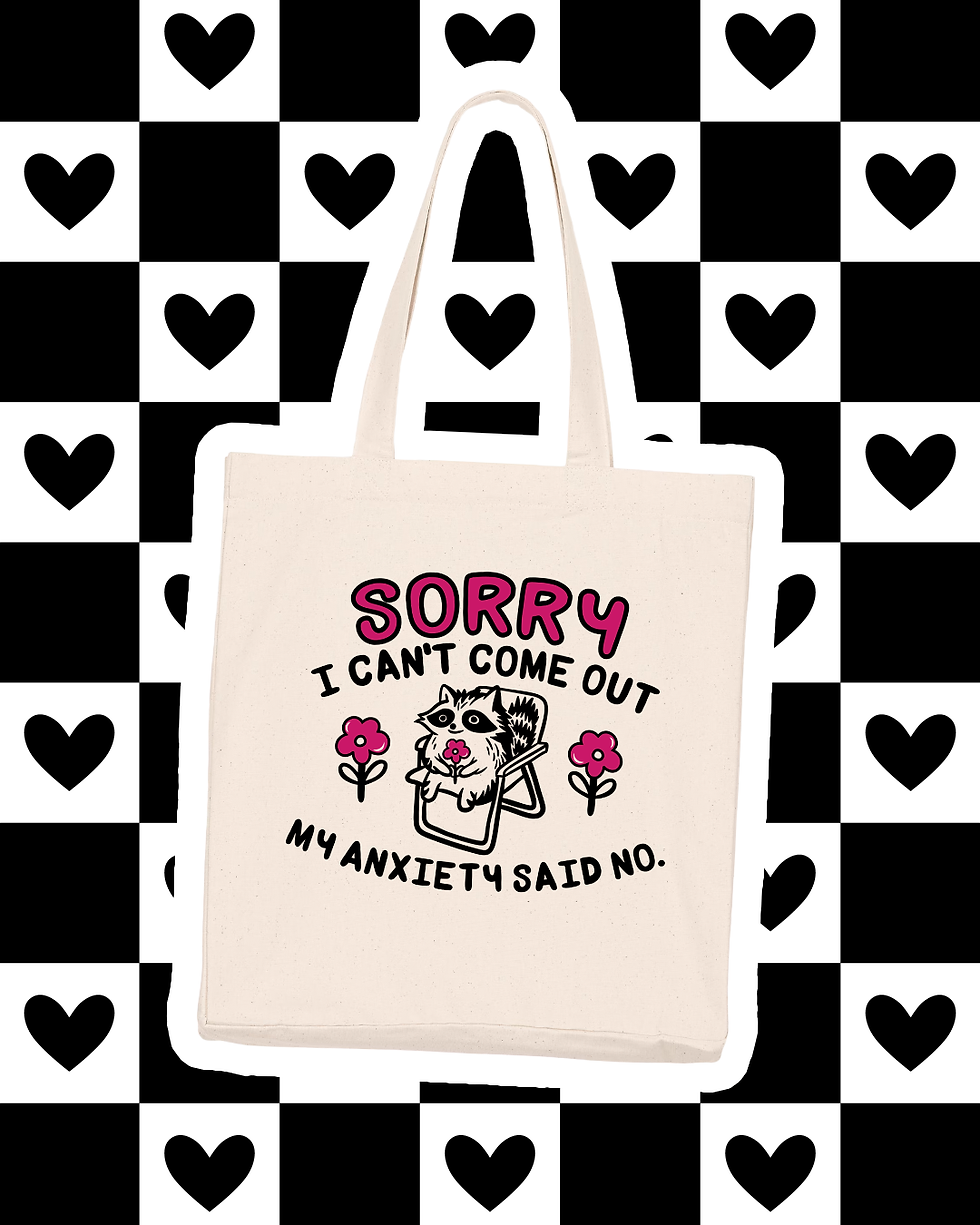 Thumbnail: My Anxiety Said No Medium Recycled Cotton Tote
