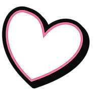 Girly Gloom Logo in the shape of a heart