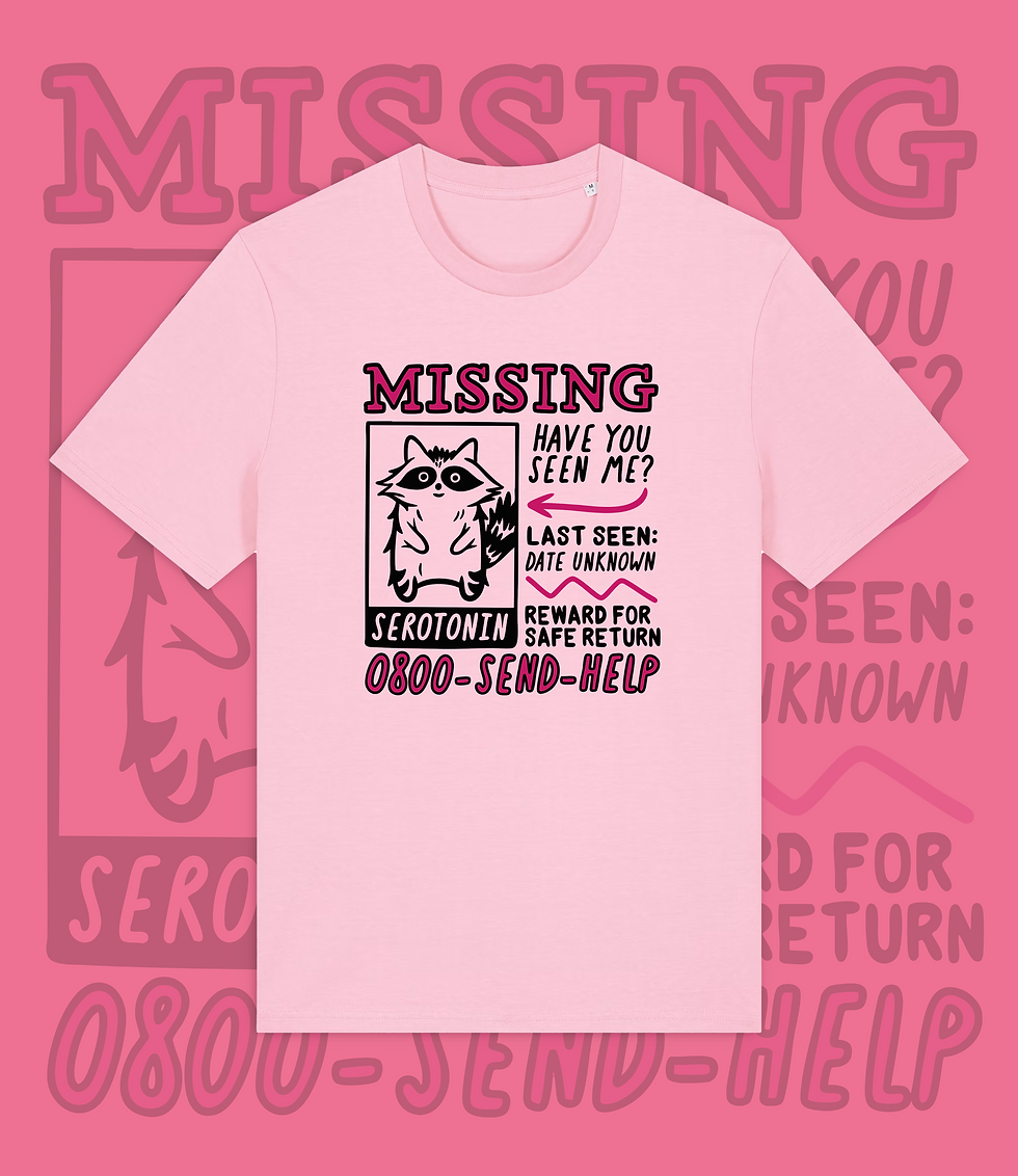 Thumbnail: MISSING: Serotonin Unisex Cotton T-Shirt