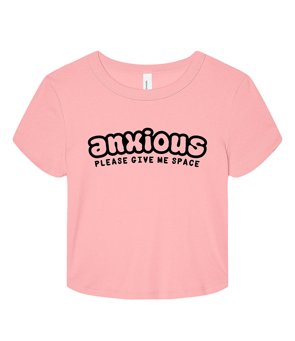 Thumbnail: GIVE ME SPACE Cropped Raglan Baby Tee