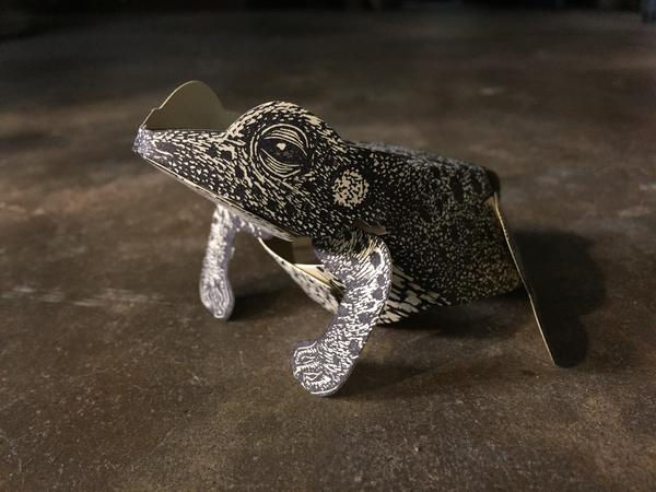 Paper Toad Sculpture