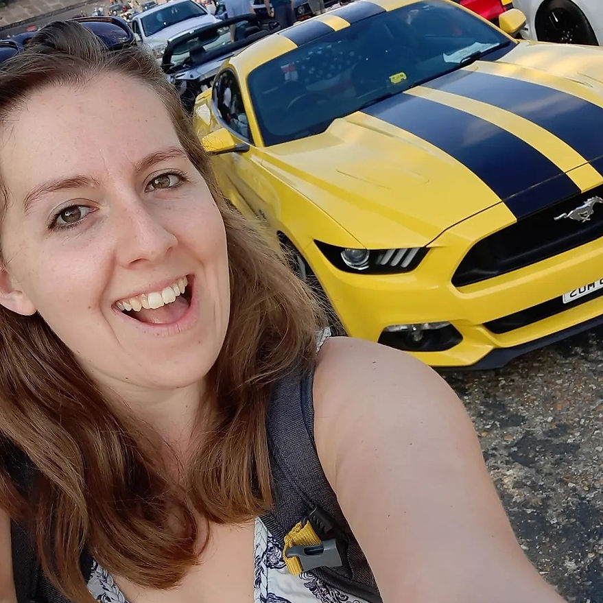 Belinda and Yellow Mustang