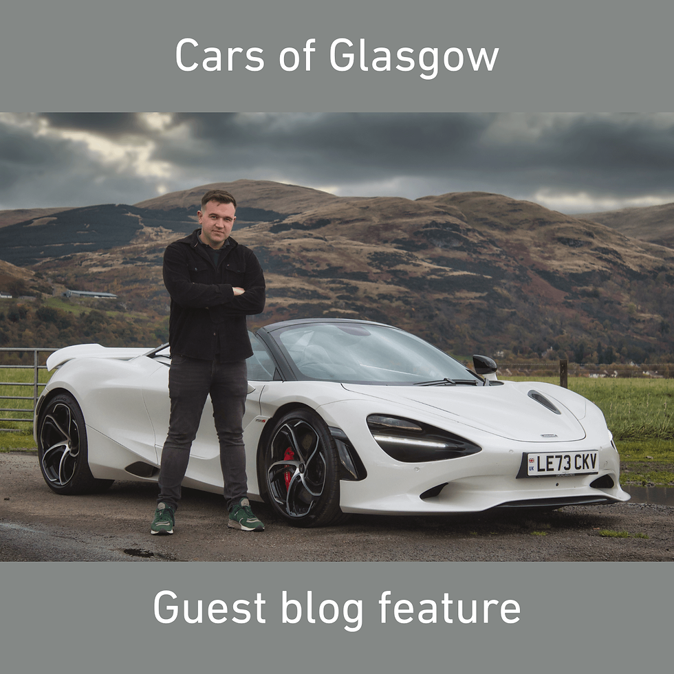 Featured image shows Thomas (from Cars of Glasgow) posing in front of a McLaren 750S.