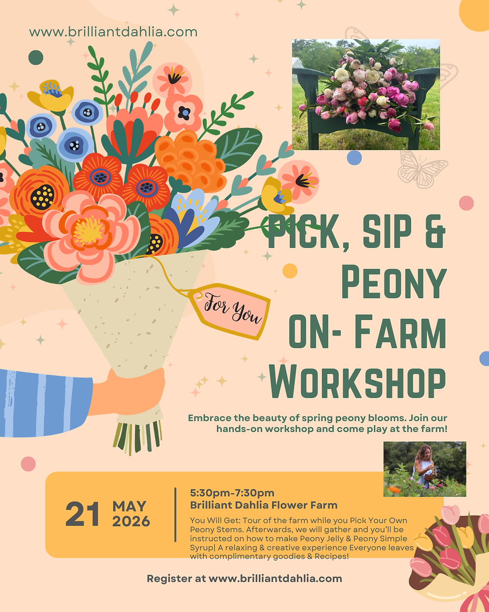 Pick, Sip & Peony Workshop