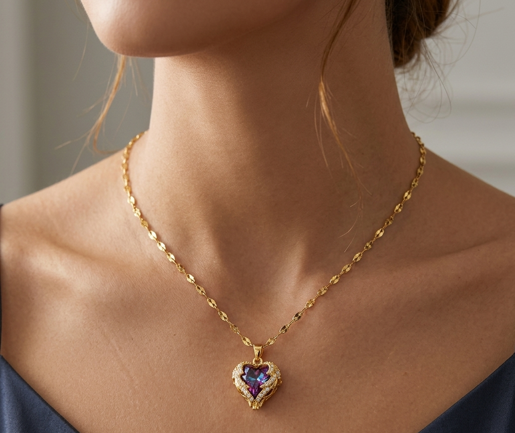 Aurora Heart Necklace