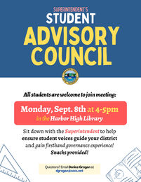 6th - 12th Graders: Sit down with the Superintendent Sep. 8th!