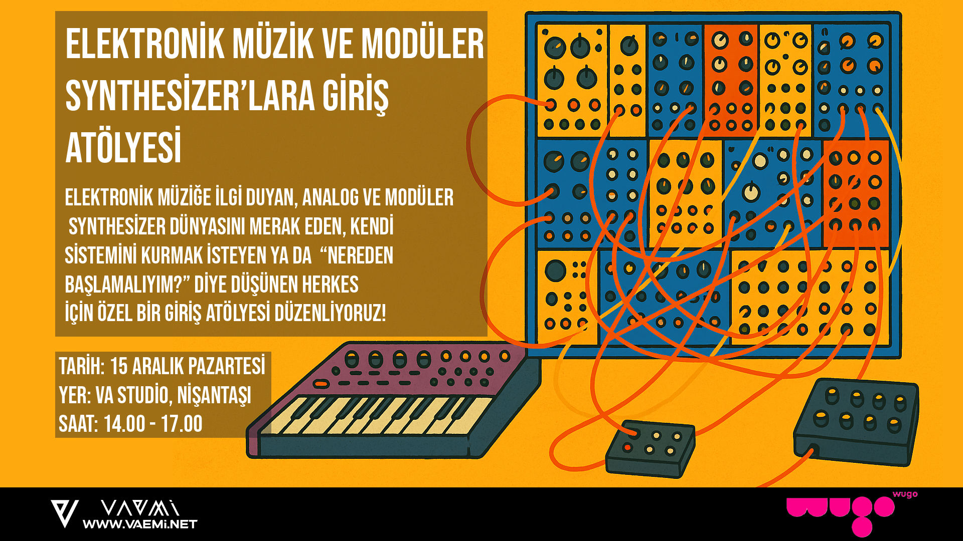 Elektronik Müzik ve Modular Synthesizer’lara Giriş | Workshop | 15 Aralık 2025