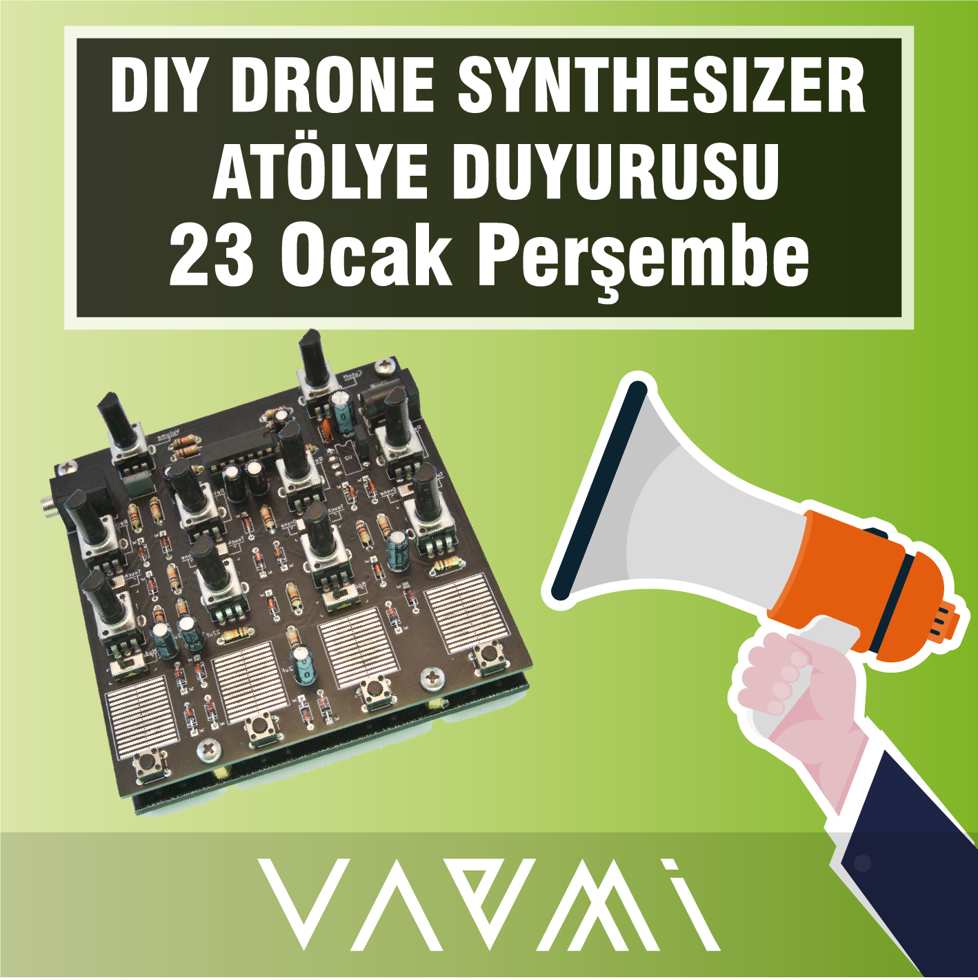 DIY Drone Synthesizer Workshop Announcement: Thursday, January 23, at Vaemi