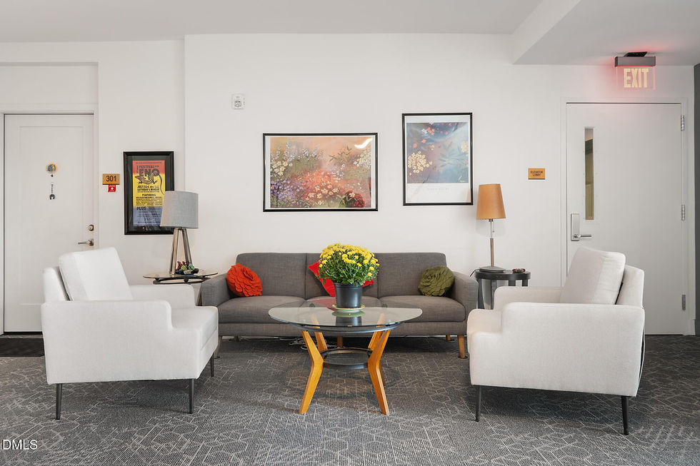 Studio opens out into the third-floor common area
