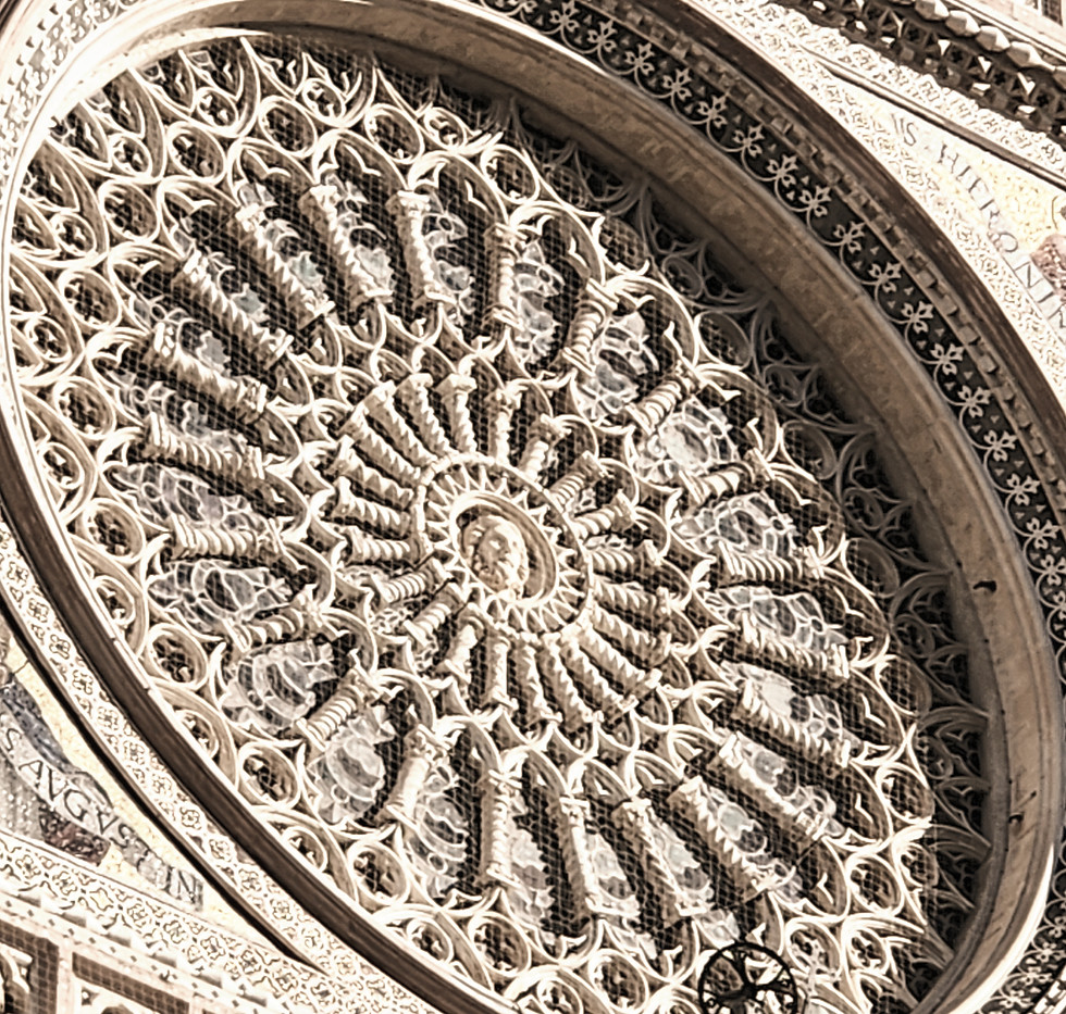 rose window closeup
