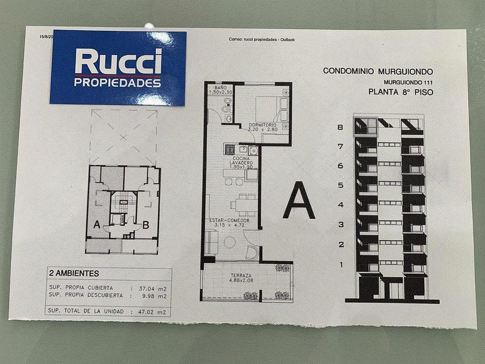 Miniatura: Cnel P Murguiondo 111 , 1°,DPTOS DE 2 Y 3 AMB. A ESTRENAR EN EDIFICIO DE 8º PISO