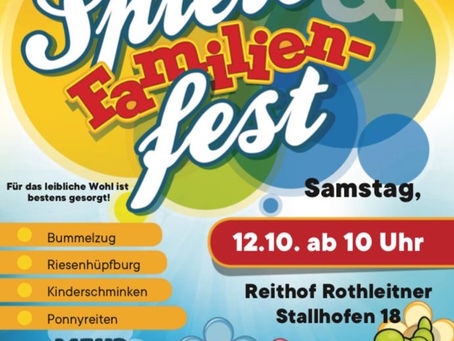 Huhu am Sa. 12. Oktober findet erstmals das SPÖ Kinderfest am Reitstall Rothleitner statt. Schaut vorbei und lernt unseren Hof kennen!