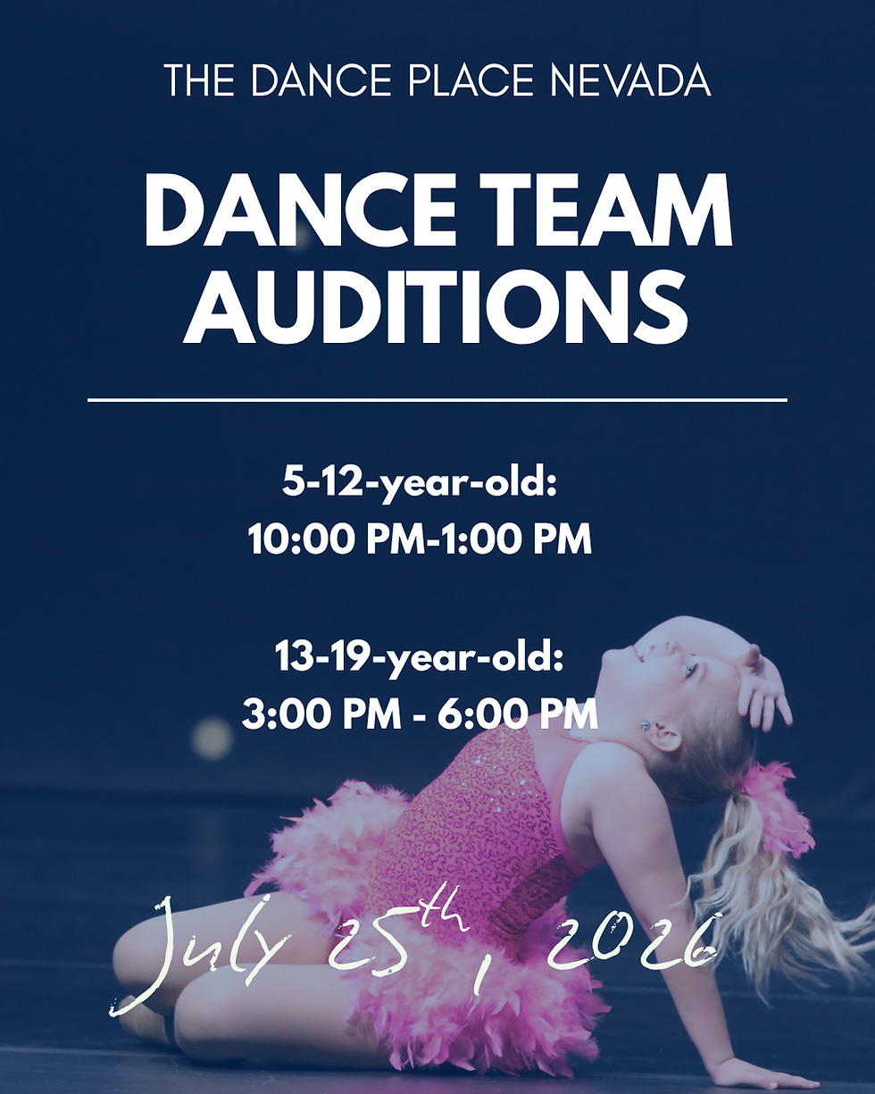 The Dance Place Nevada Dance Team Auditions