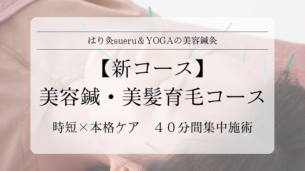 【新コース】市川市で時短・本格ケア！お着替えなしの「美容鍼・美髪育毛コース」がスタート