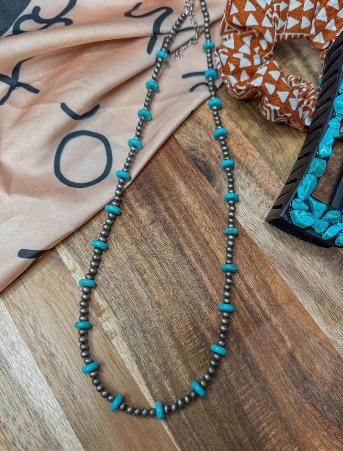 Turquoise Navajo Pearl Necklace