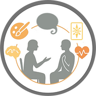 Illustration de la page de coaching me représentant en tant que coach de vie et utilisan mes différentes spécialités en séance de coaching