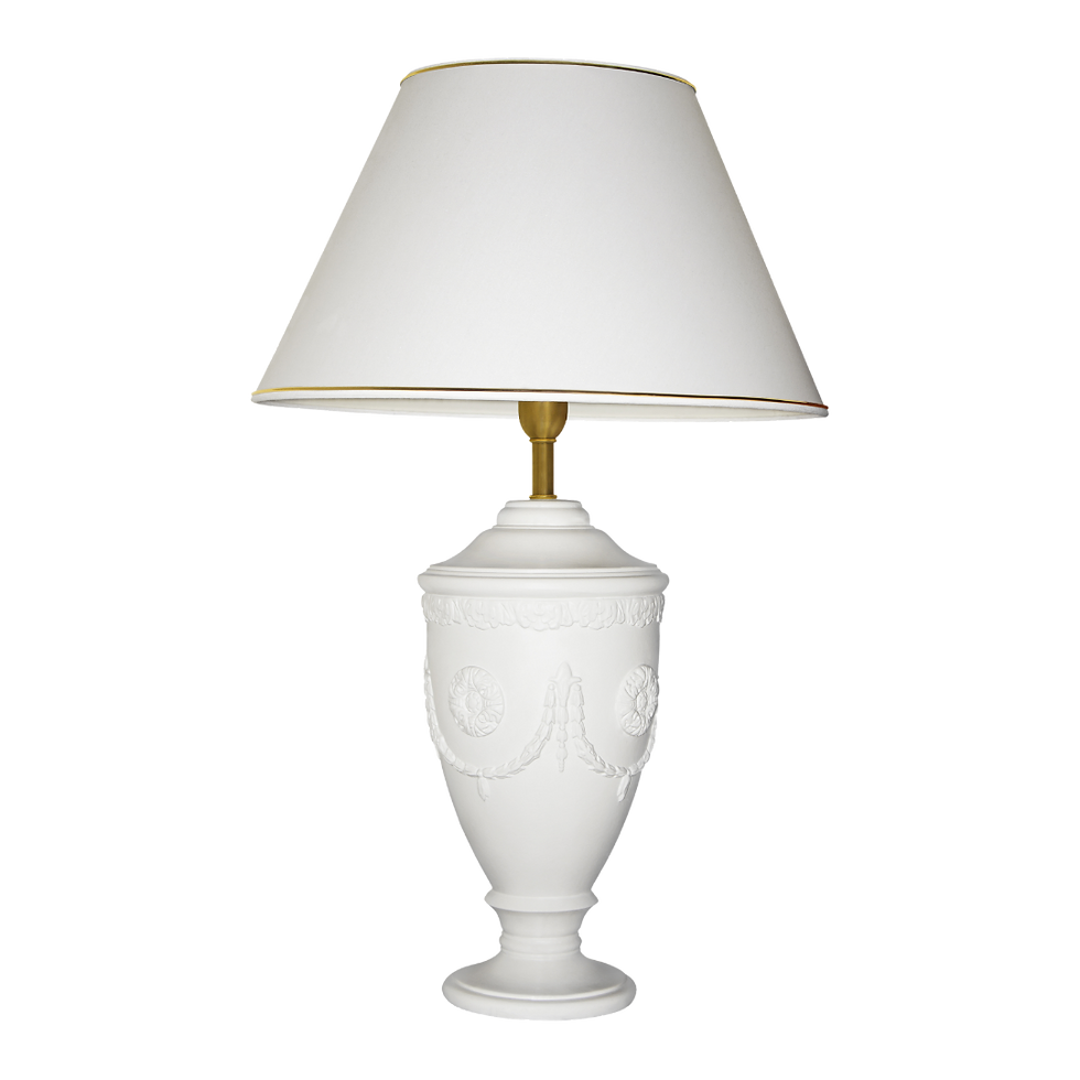 White ceramic table lamp 