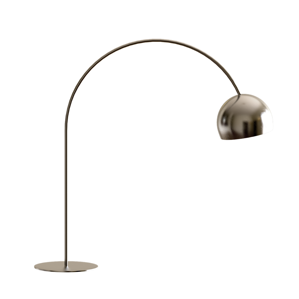 Chrome globe floor lamp