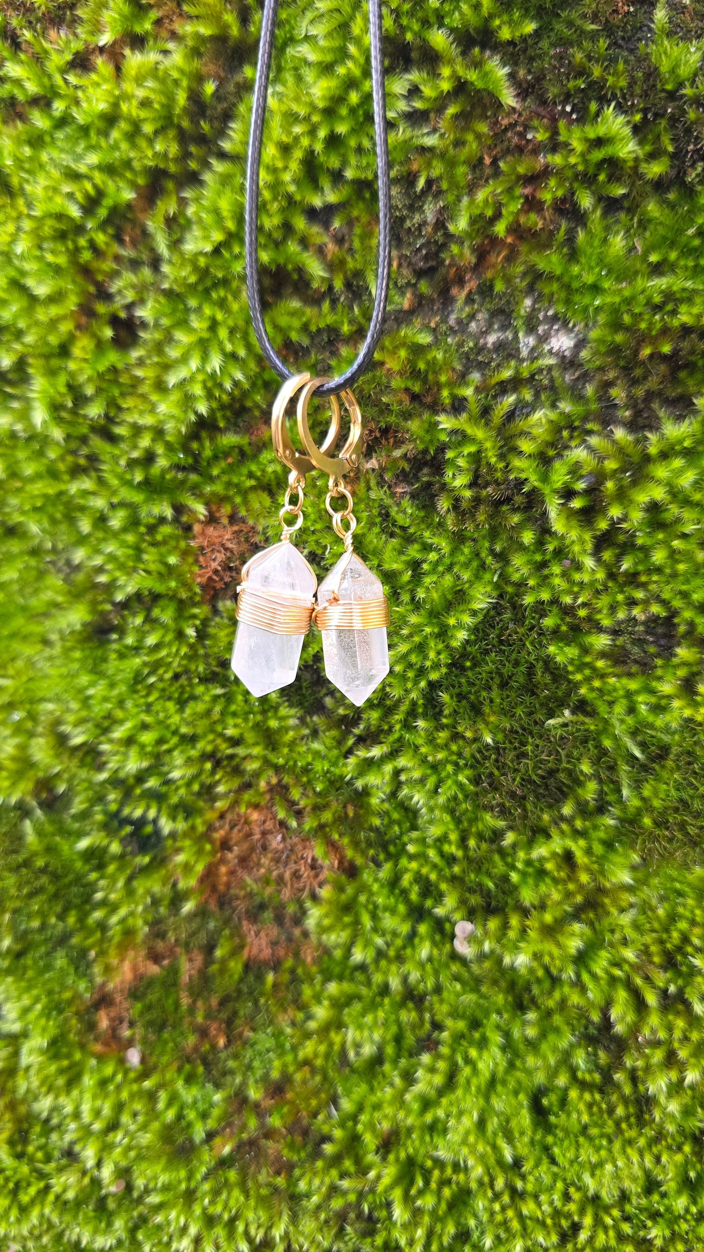 Boucle d'oreille Cristal de Roche