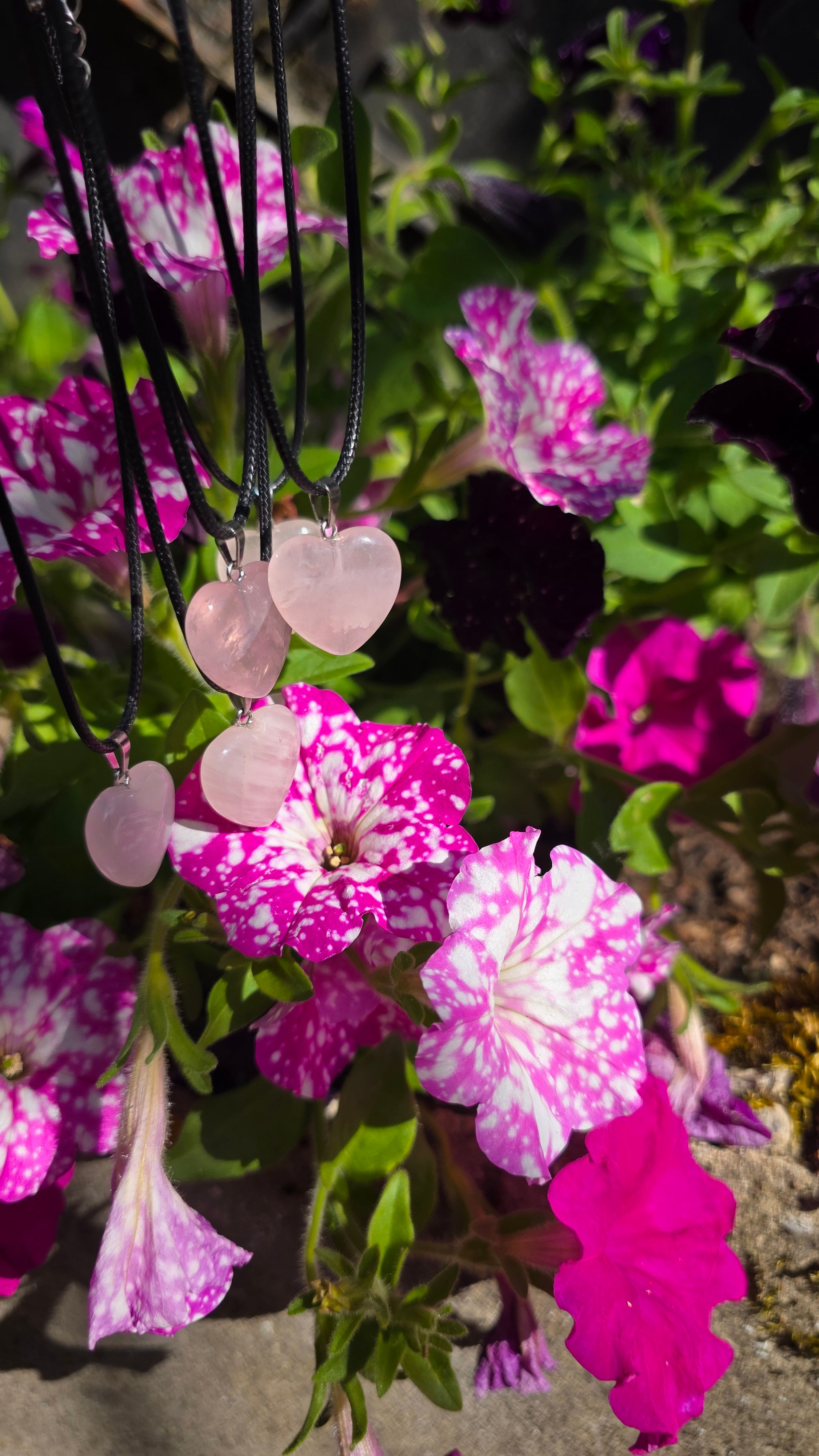 Pendentif Coeur Quartz Rose