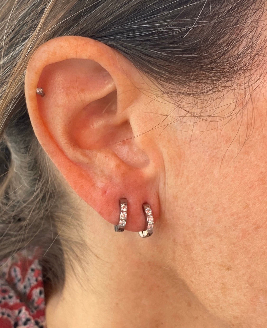 Mini créoles Ava argenté