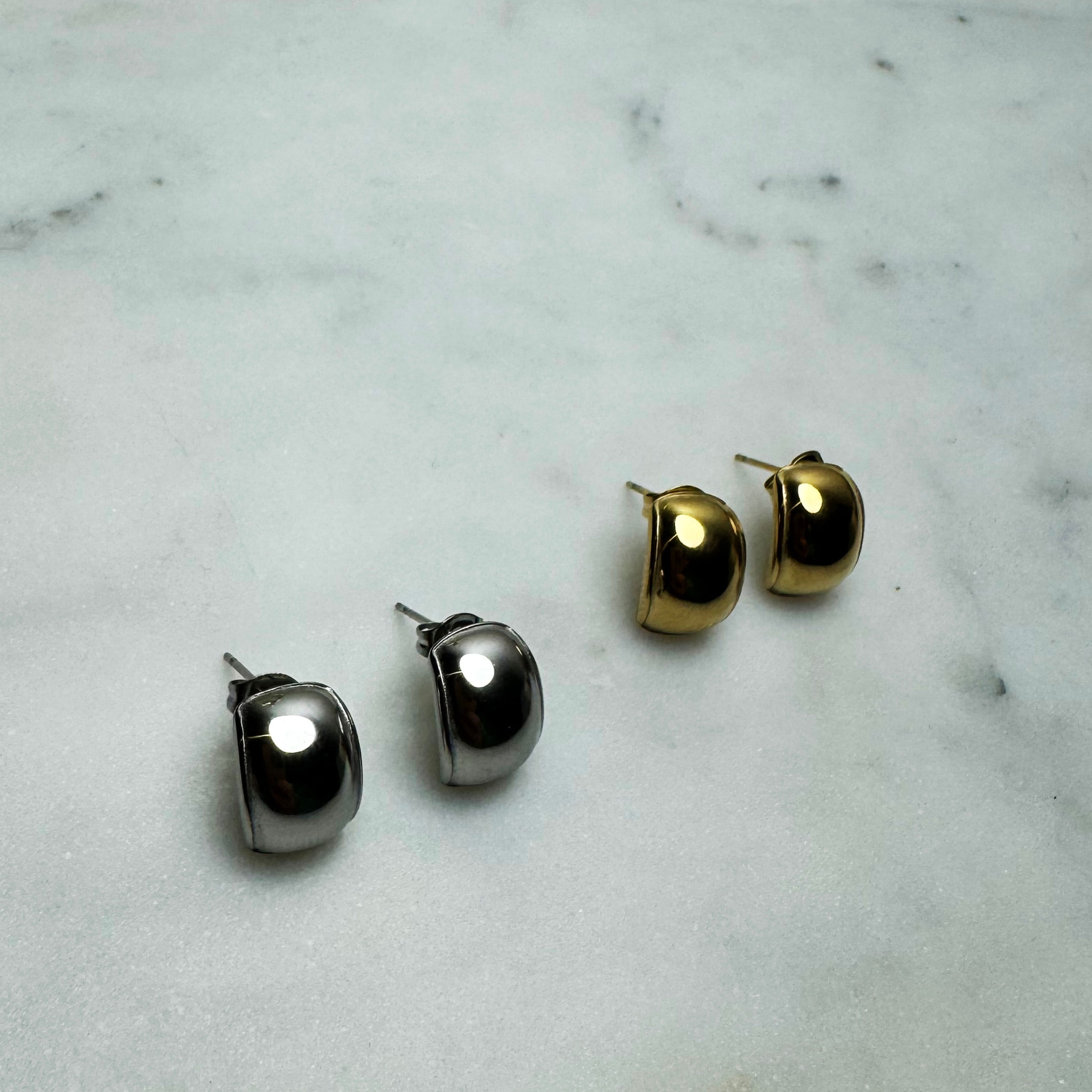 Paires de boucles Lucille (dorée ou argentée) 